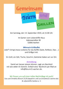 Einladung zum Sommerfest